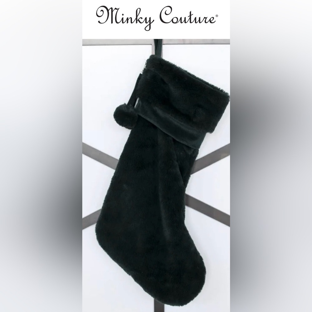 Set of 3 Minky Couture Green Stocking